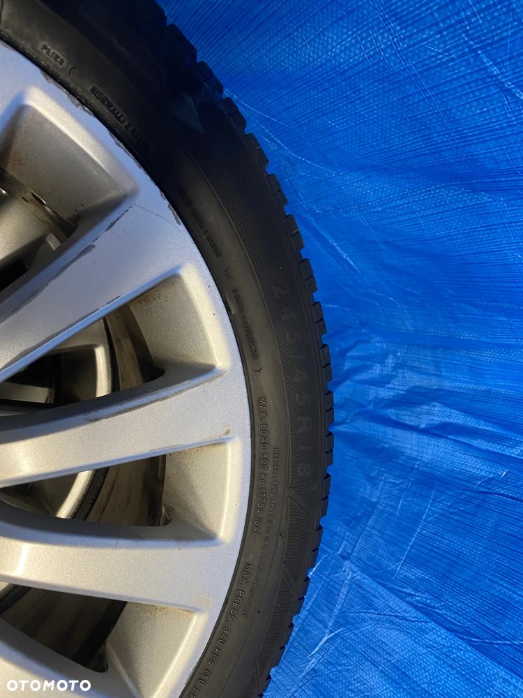 KOŁA KOŁO FELGA ALUMINIOWE ALUSY 18" 5X120; 67,1mm KOMPLET OPONY ZIMOWE DUNLOP 3,2mm OPEL INSIGNIA A  BMW - 11