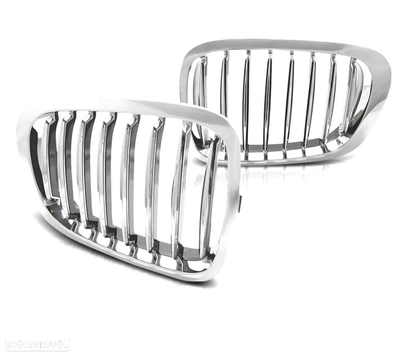 GRELHAS FRONTAIS BMW E46 COUPE + CABRIO 99-03 CROMADO - 3