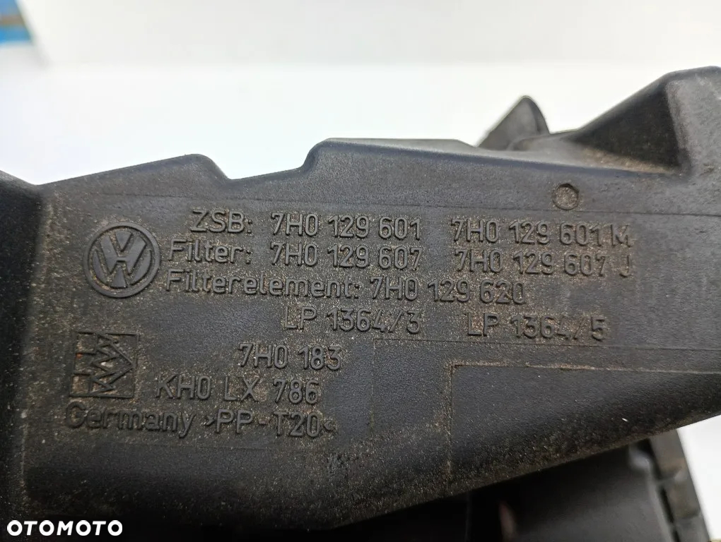 Obudowa Filtra Powietrza Przepływomierz Vw Transporter T5 1.9 TDI 7H0129601M - 8