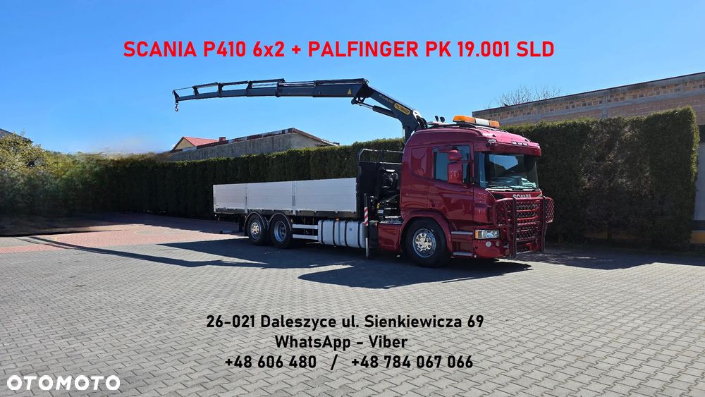 Scania P410 6x2 euro6 + Palfinger PK 19001 - 2