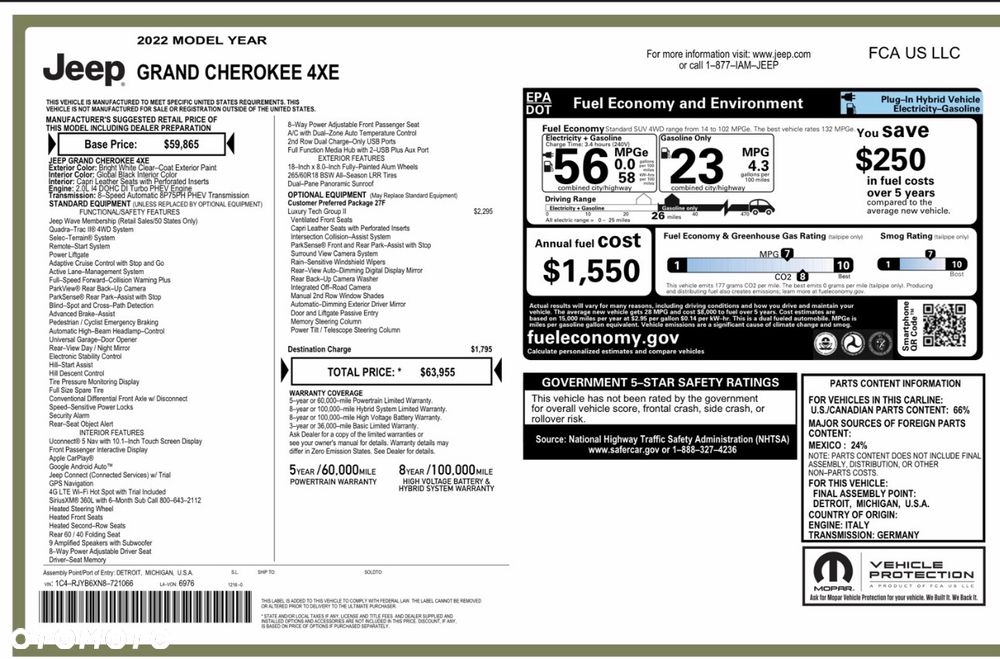 Jeep Grand Cherokee 2.0 4xe PHEV Limited - 19