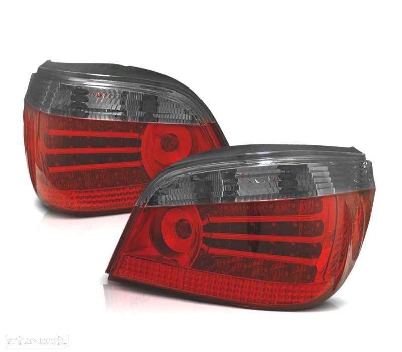 FAROLINS BMW E60 LCI 07-10 LED VERMELHO ESCURECIDO - 2