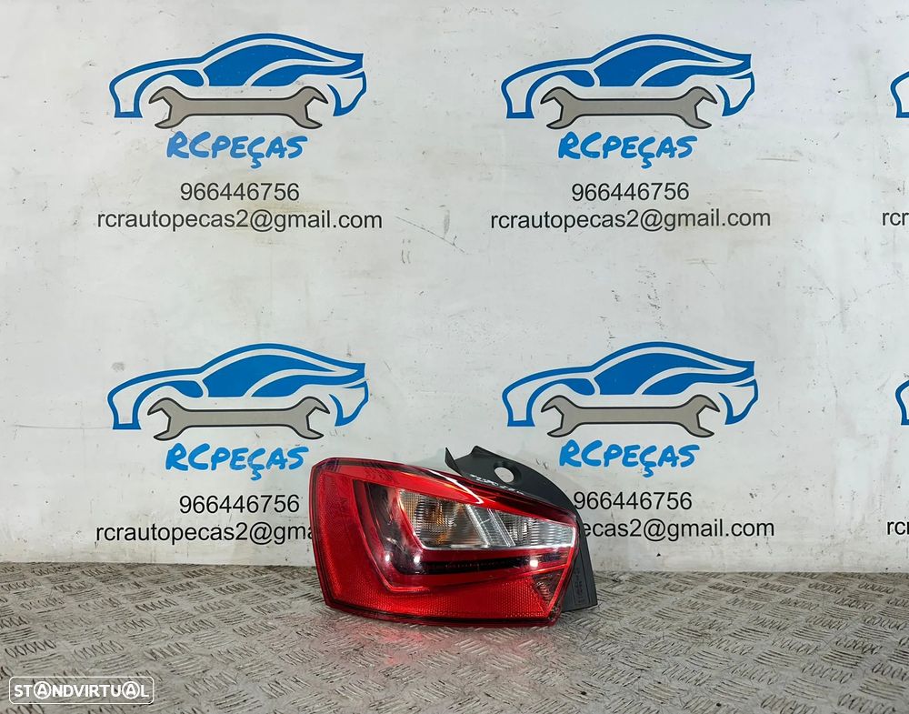 .Conjunto Farolins Led Tras Traseiro Direito Esquerdo Seat Ibiza 6J Facelift 5 Portas 2008 - 2017 - 6