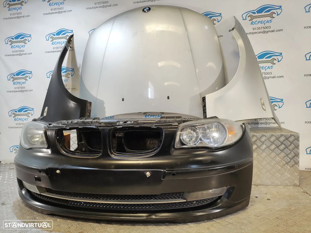 FRENTE COMPLETA BMW SERIE 1 E87 E81 LCI CAPOT PARACHOQUES SENSORES GUARDA-LAMAS OTICAS RADIADOR VENTILADOR FRENTE FIBRA REFORÇO - 2
