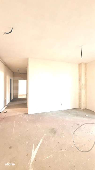 Apartament semifinisat, 78 mp, bucatarie inchisa, incalzire in pardose — fotografia 2