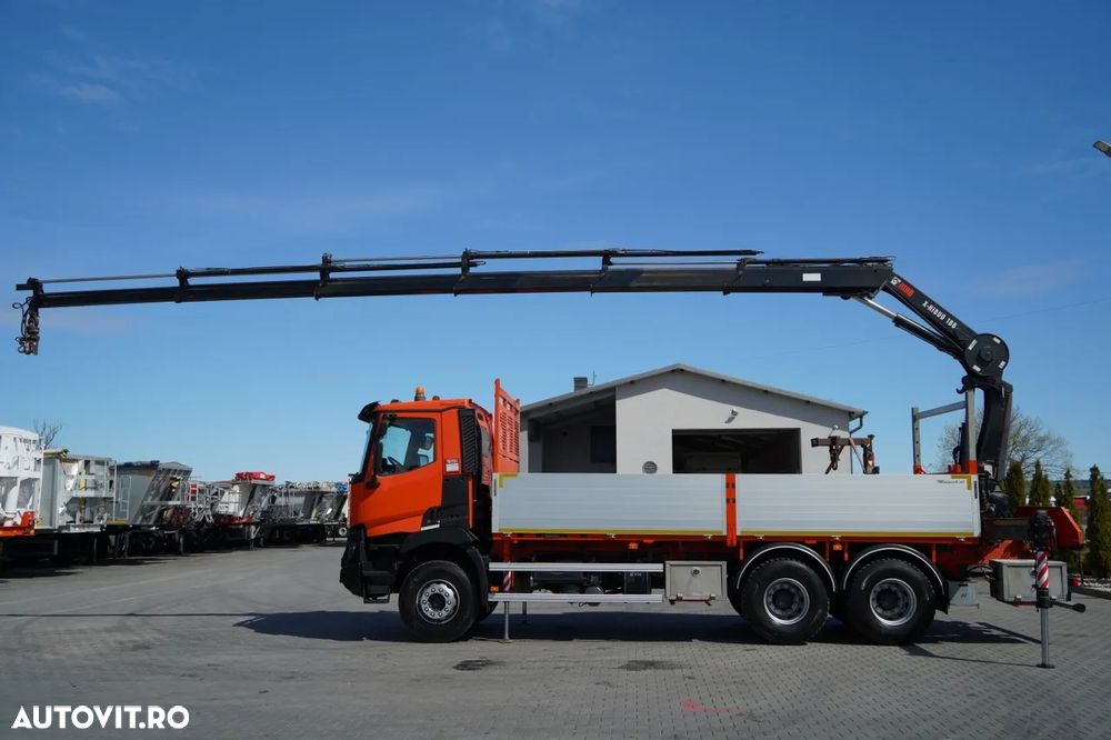 Renault C 430 / 6x4 / LIVRARE 6.2 M + CUPTOR HIAB X-DUO 188 / EXTENSIE 15 M / RADIOCOMANDĂ / FURCĂ / ROTATOARE - 3