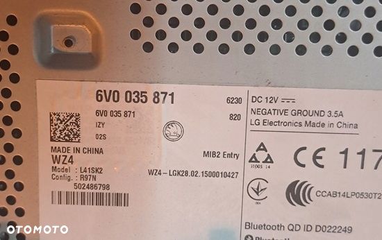 skoda fabia iii 14-20r radio radioodtwarzacz oryg 6v0035871 - 3