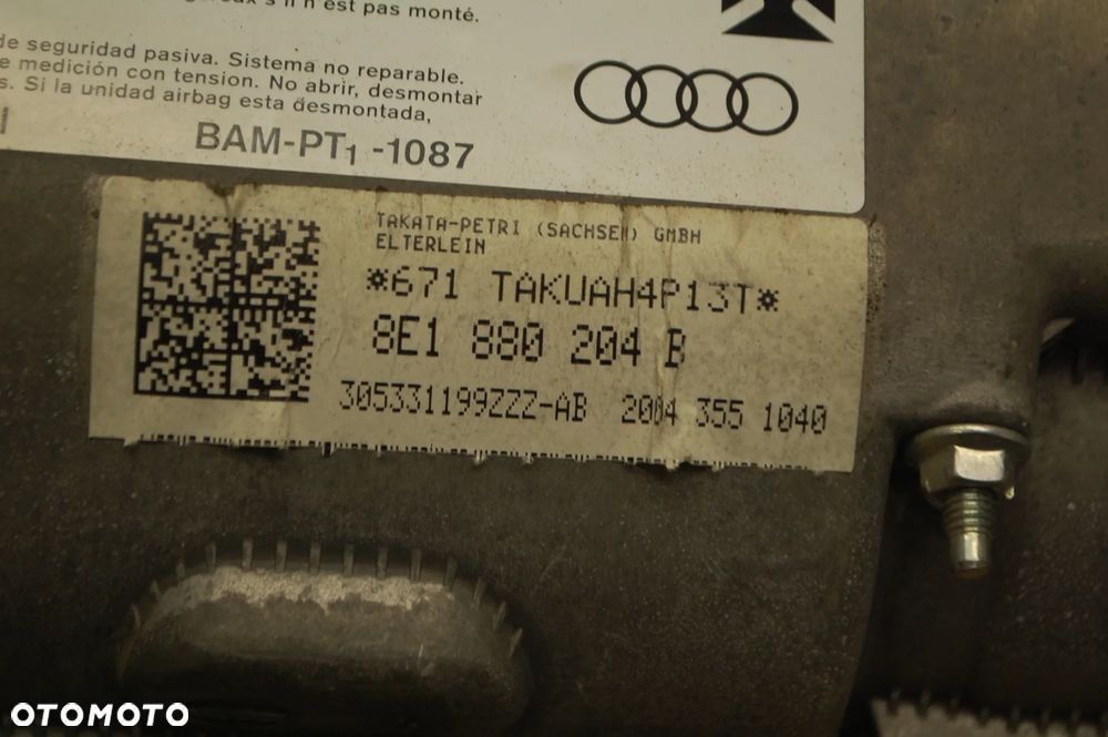 PODUSZKA PASAŻERA AIRBAG 8E1880204D AUDI A4 B7 8E1820204B - 7