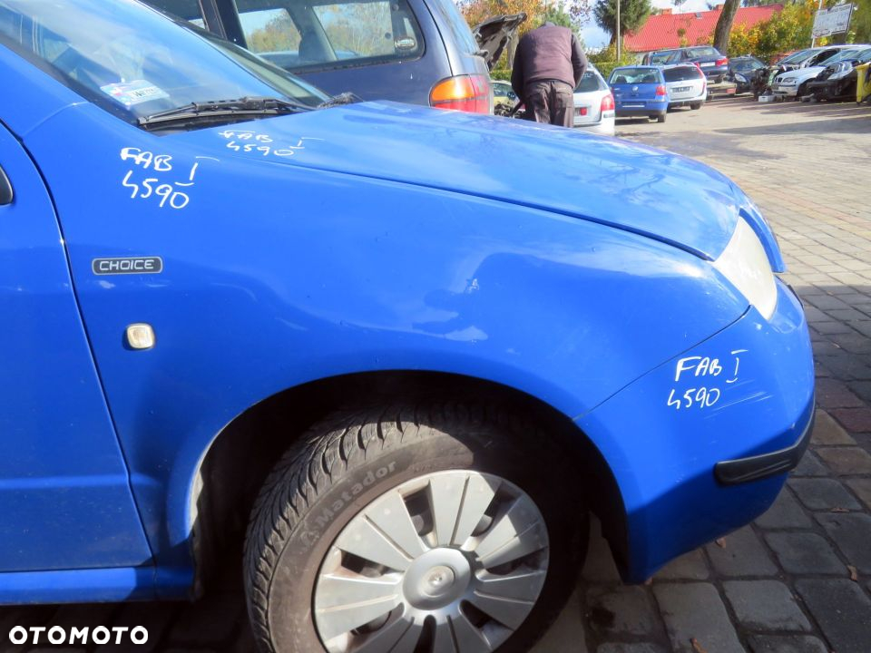 MASKA ZDERZAK BŁOTNIKI LAMPY FABIA I 6Y LIFT 4590  SKODA 2004-2008 NIEBIESKI PRZÓD KOMPLETNY - 5