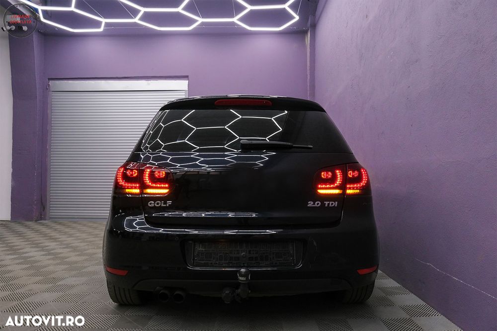 Stopuri Full LED VW Golf 6 VI (2008-2013) R20 Design Rosu Fumuriu cu Semnal Dinami- livrare gratuita - 18
