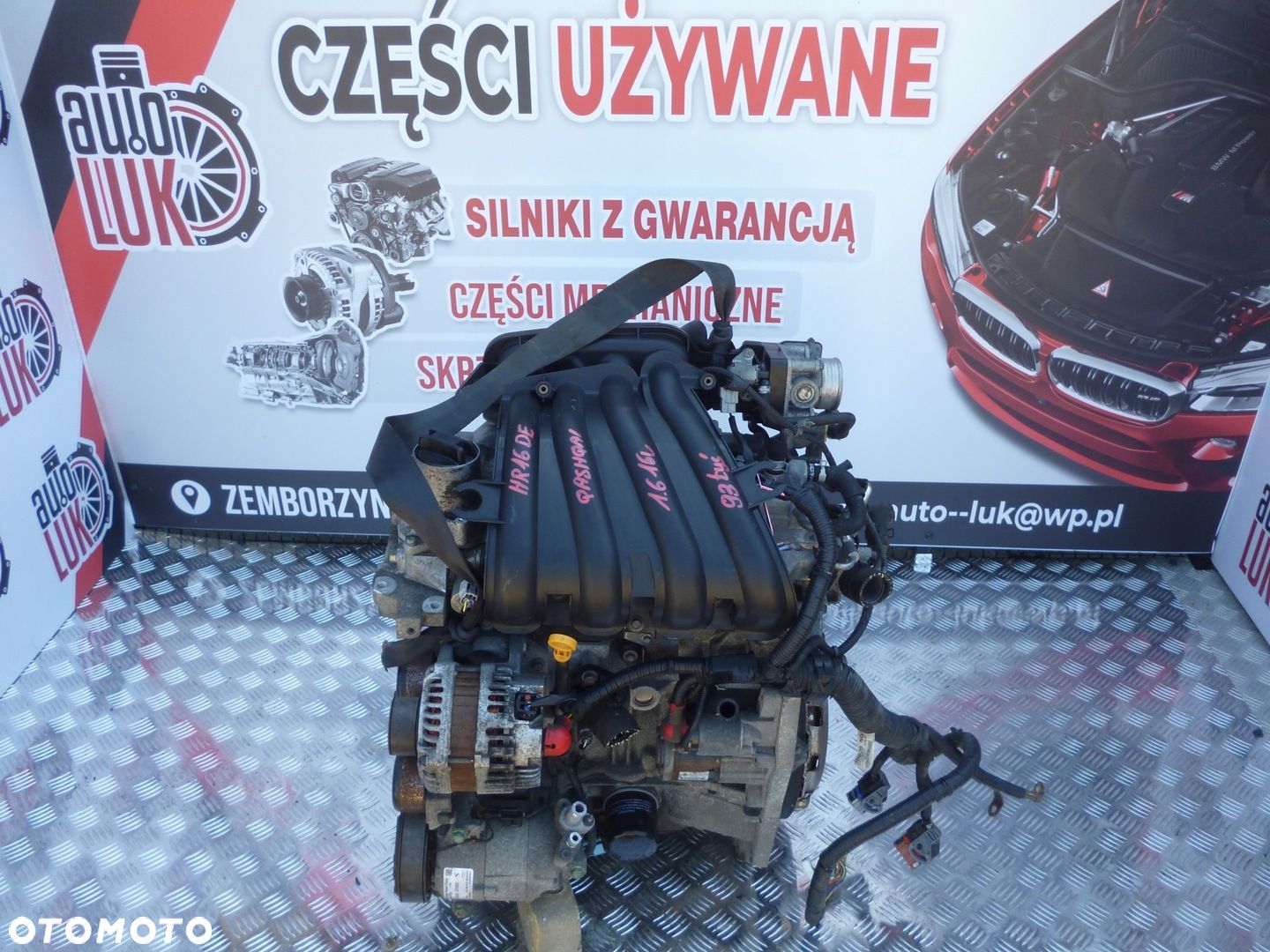 SILNIK NISSAN QASHQAI 1.6 16V HR16DE 93 TYS 4 WTRYSKI - 1