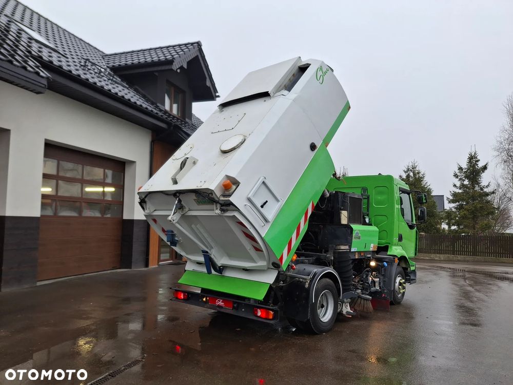 Renault Midlum 220 Zamiatarka Johnston SEMAT Szczotki L/R Obie Strony Dodatkowy SIlnik W Zabudowie Klimatyzacja EUnited PM10 - 15