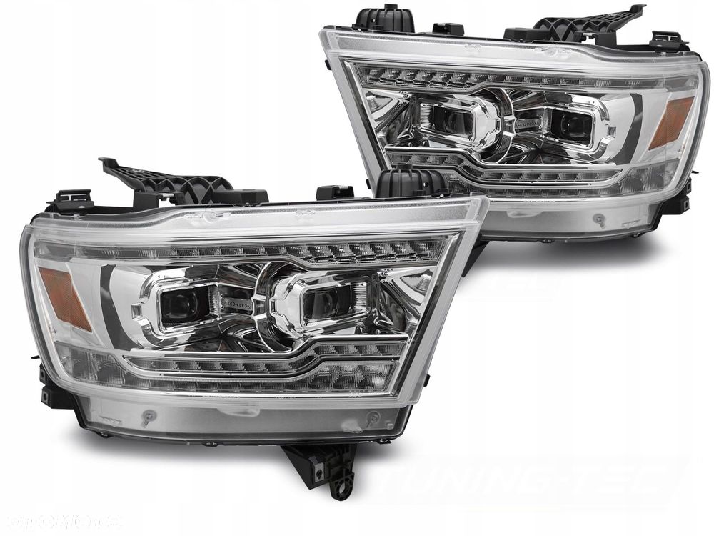 Reflektory Lampy kpl Full LED Soczewki Chrom Clear Dodge Ram V 5 1500 19-24 - 1