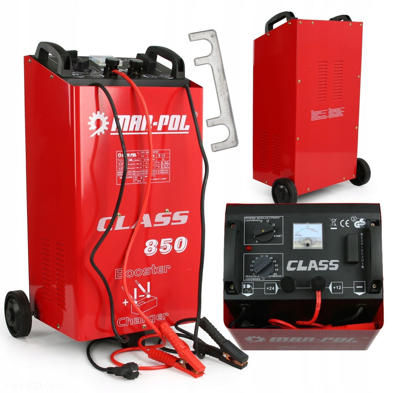 PROSTOWNIK SAMOCHODOWY Z ROZRUCHEM ROZRUCH START LCD 850 12V 24V 850A - 1