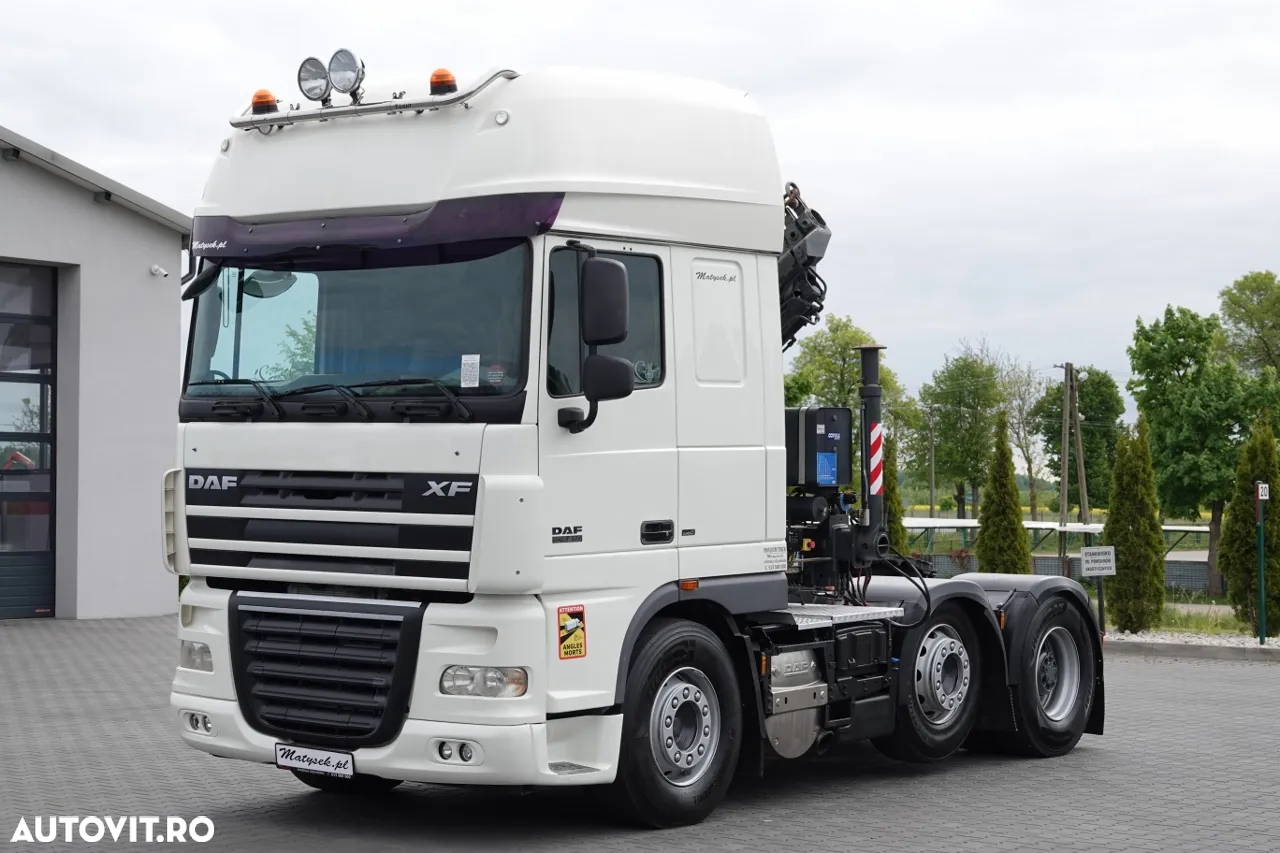 DAF XF 105.510 / TRACTOR IMPINGAT / + HDS COPMA 160.5 / EXTENSIUNE - 13 M / CAPACITATE DE RIDICAT - 7.040 KG / IMPORTAT - 7