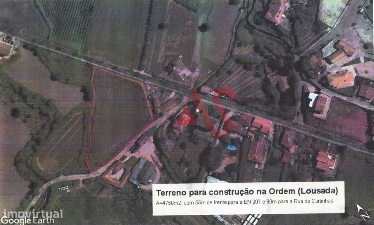 Terreno para construção com 4 750 m2 em Ordem, Lousada - Grande imagem: 2/2
