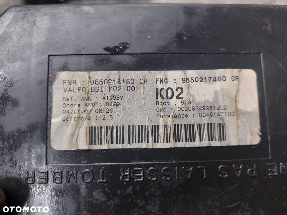 ZESTAW STARTOWY PEUGEOT 307 I 1.6 16V 9647480580 9646405180 9650218180 - 8