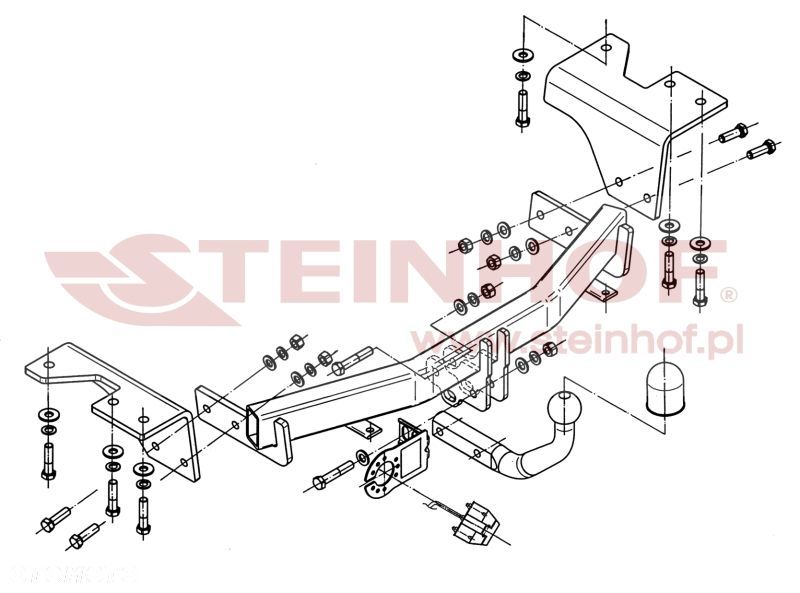 Hak Holowniczy + MODUŁ 7PIN do Toyota Verso 5 drzwi od 2009 - 2