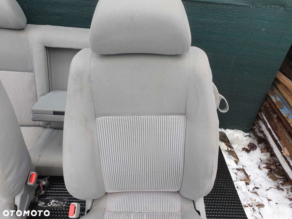Fotele Fotel Kanapa Welur Jasne Siwe Podlokietnik VW Golf IV 4 3 drzwi komplet - 5