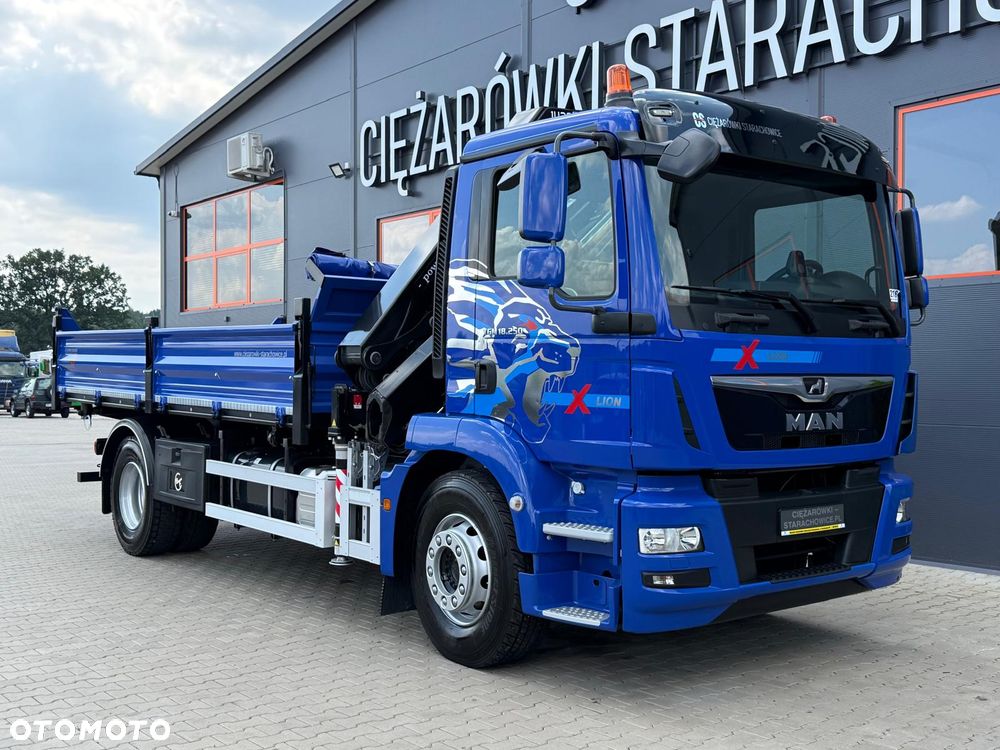 MAN TGM TGL TGS 18.250 // E6 // Klimatyzacja //  wywrotka + HDS HMF z pilotem // 4x2 // budowlanka // kiper wywrot żuraw dzwig kran crane - 10