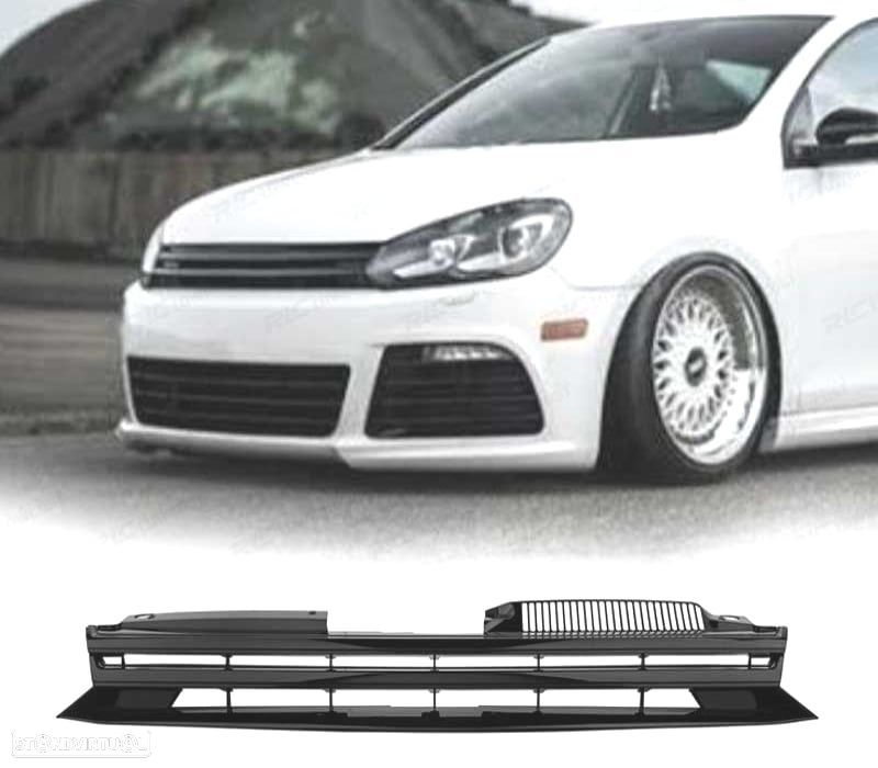 GRELHA VOLKSWAGEN VW GOLF 6 08-12 PRETO BRILHANTE SEM LOGO - 1