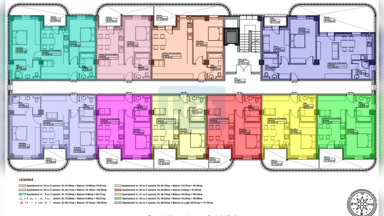 Apartament de vanzare, 3 camere, 111.44mpc, lift, terasa, comision 0% — fotografia 3