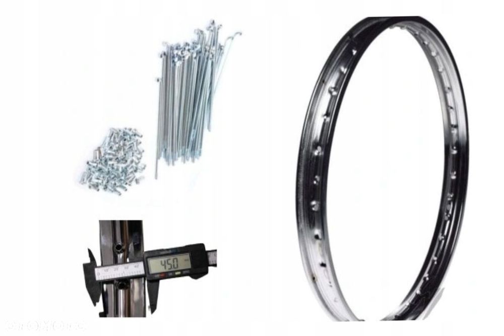 felga obręcz wąska do rysia żaka 1.35-19 szprychy 193 2.8mm komar 232 - 1