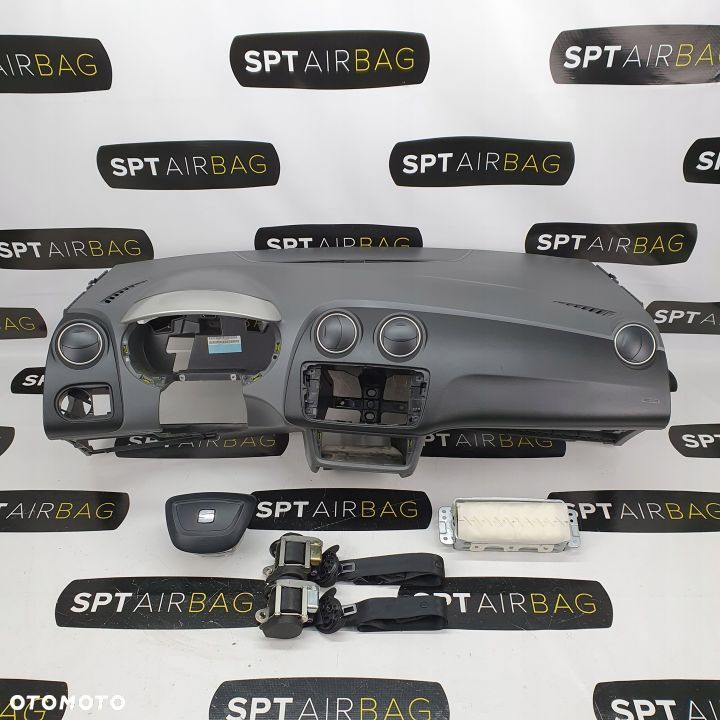 SEAT IBIZA 6J IV YRY DESKA ROZDZIELCZA KONSOLA KOKPIT PULPIT PODUSZKI AIRBAG AIR BAG PASY KIT SET - 1
