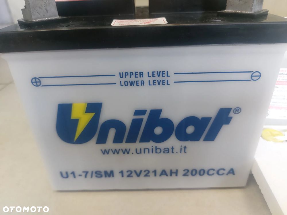 AKUMULATOR UNIBAT U1-7 12V 21AH 200A L+ +ELEKTROLIT TRAKTOREK KOSIARKA MOTOCYKLE - 2