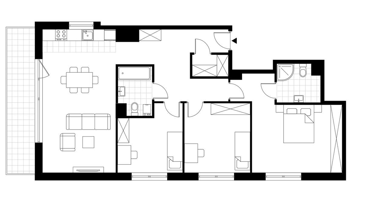 4-pokojowe mieszkanie 103m2 + loggia - Pełny obrazek: 4/24