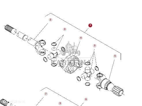 Valtra S274 S294 S324 S394 Fendt S927 S930 S933 S939 Półoś Zwrotnica Wał Prawa 7700661404 - 1