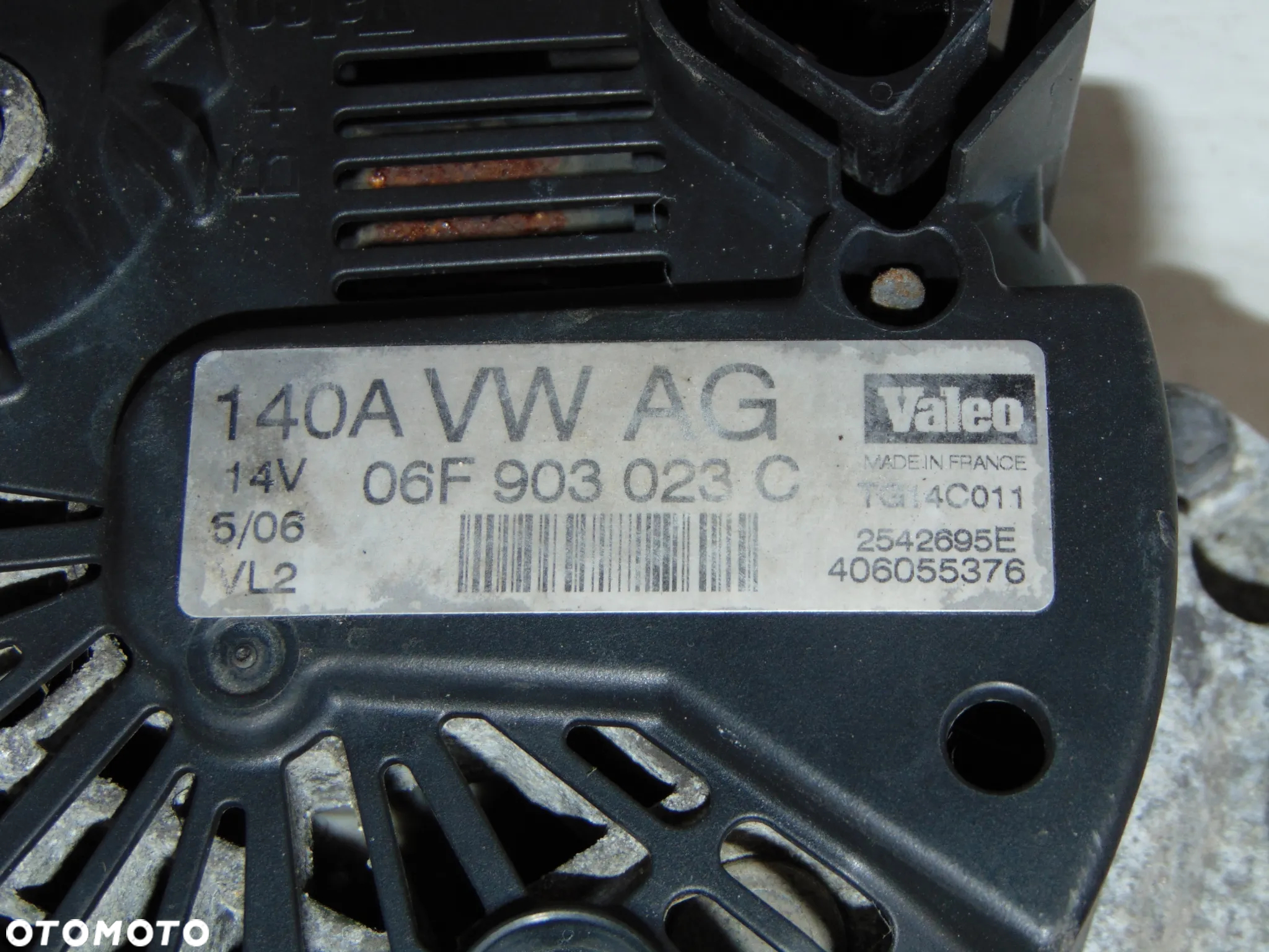 ORYGINAŁ alternator 06F903023C 140A Audi A4 B6 Skoda Superb Octavia 2 II VW Volkswagen Golf 5 V 6 VI Plus Passat B6 Touran Sharan Seat Alhambra diesel 1.9 2.0 TDI - 2