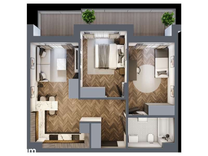 Mieszkanie, 54.91m², 3 pokoje, 7 piętro, B-KLM12-LM67, Nowe Horyzonty