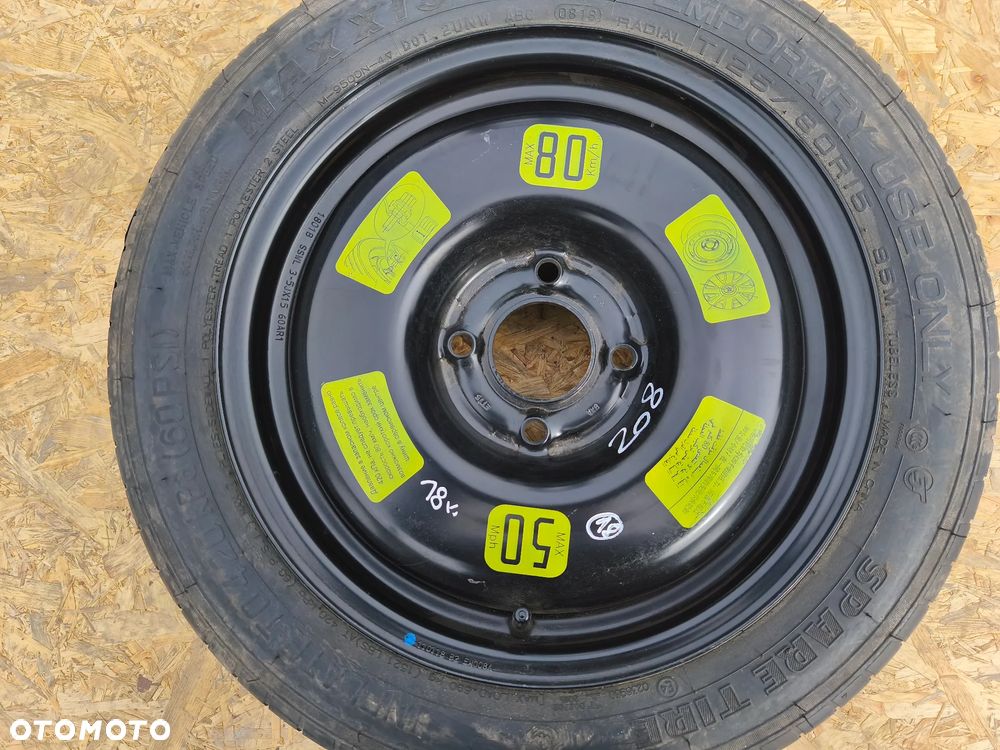 KOŁO DOJAZDOWE ZAPASOWE PEUGEOT 208 CITREON 15 CALI 4X108 - 2