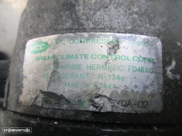 Compressor AC DEYQA02 HYUNDAI GETZ 2004 1.5CRDI 80CV 12V 5P CINZA DIESEL HCC  HALLA CLIMATE CONTROL CORP - 1