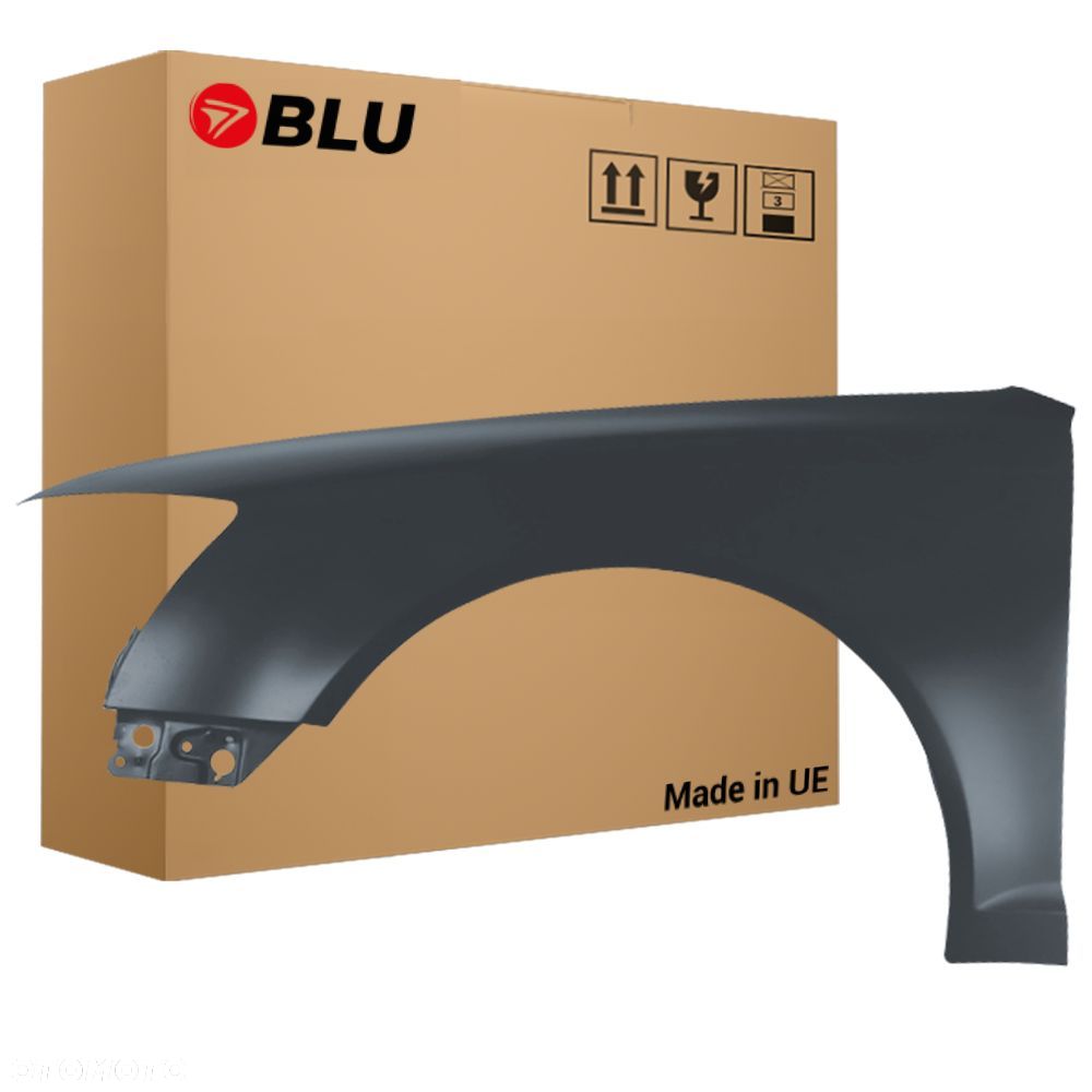 BLU Błotnik Audi A6 C6 Lift LX7Z Lewy Srebrny 2008-2011 przód DelfinGrau - 1