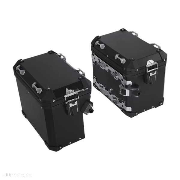 SET Cutii Genti Laterale Sidecase Aluminiu 48L pentru BMW GS R1200 R1250 F850 F900 A273BLACK - 2