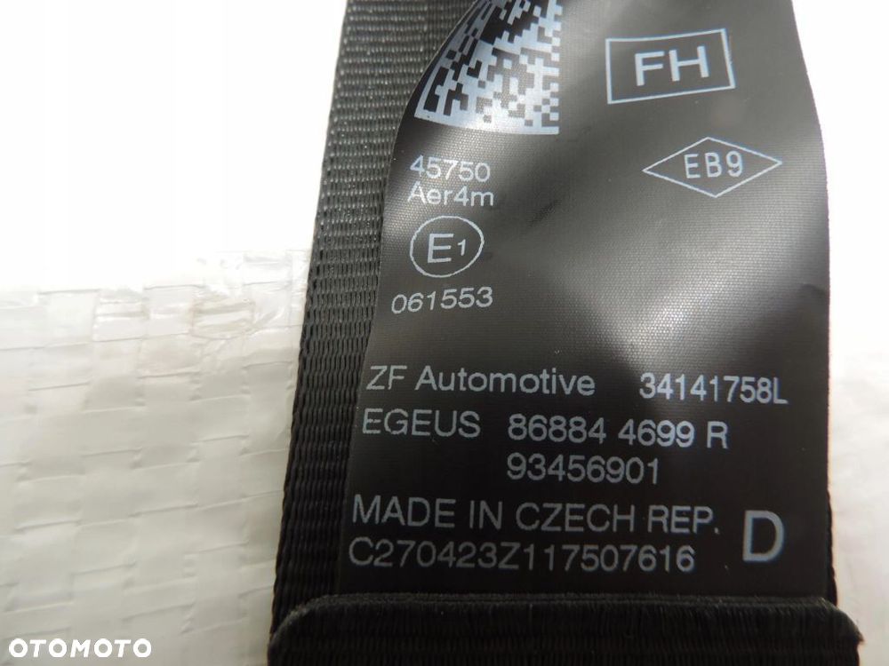 PAS BEZPIECZEŃSTWA PRAWY PRZÓD RENAULT TRAFIC III OPEL VIVARO B 34144152D - 3