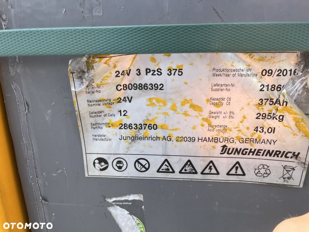 Bateria do wózka widłowego Linde Jungheinrich Still 24 V 375 Ah ID BAT0183 - 5