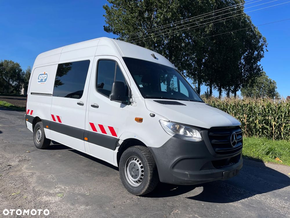 Mercedes-Benz Sprinter W907 Nowy Model 2020 ROK 314 CDI L2H2 Średniak Średni Brygadówka 6 Osobowa 6 osób Dubel Kabina Holenderka - 5