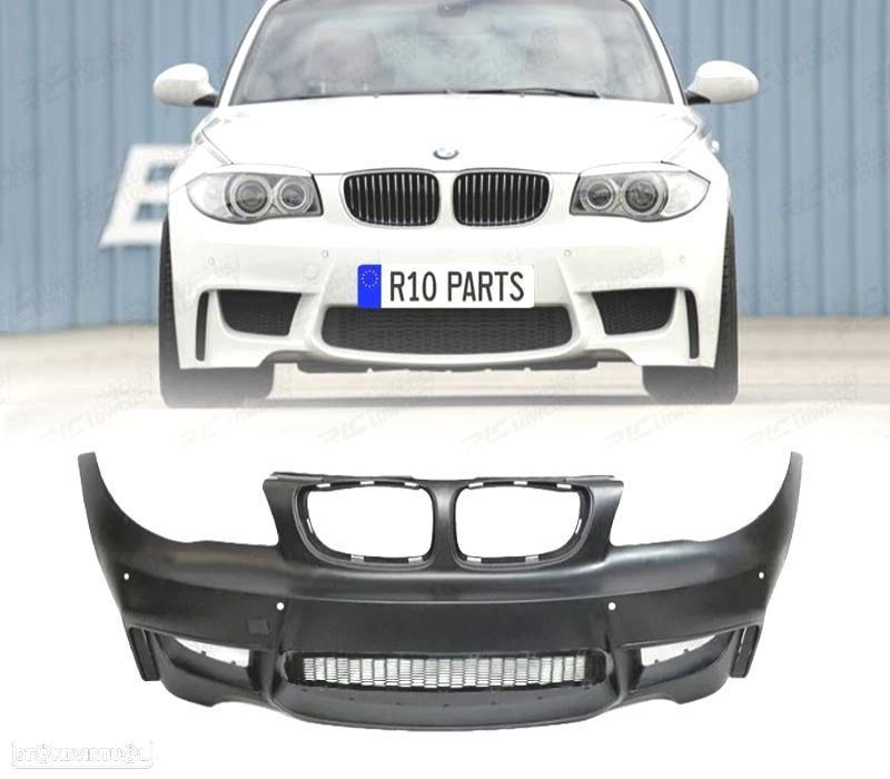 PARA-CHOQUES FRONTAL BMW E81 E82 E88 06-10 LOOK 1M PDC + DUTOS DE AR - 1