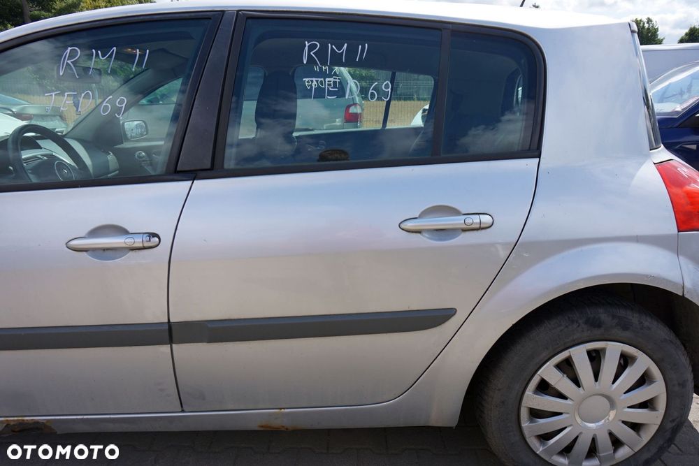 DRZWI TYLNE LEWE MEGANE II PH2 LIFT 5D HB TED69  SREBRNY RENAULT 2006-2008 - 1
