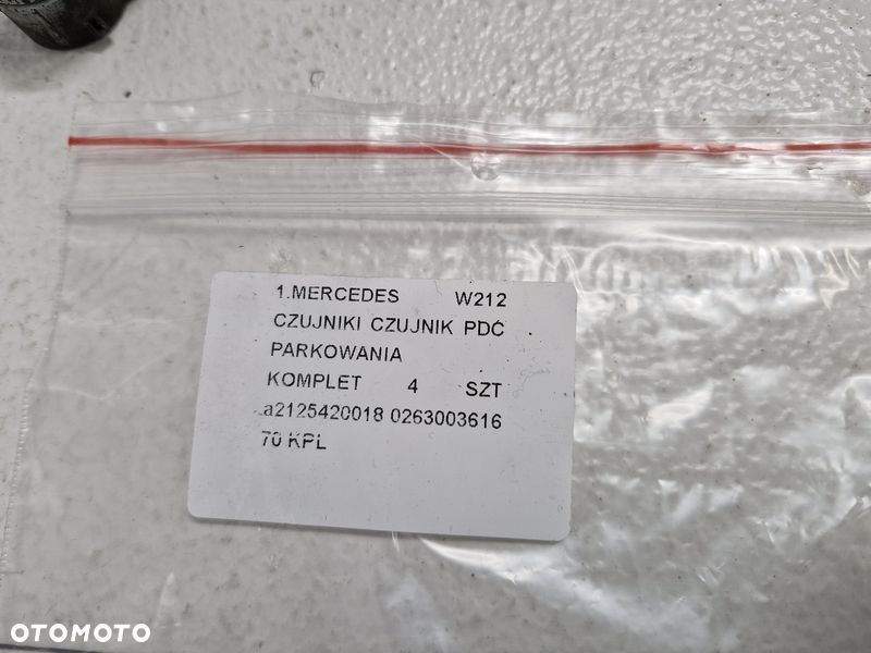 MERCEDES W212 CZUJNIKI PDC PARKOWANIA KOMPLET 4 SZTUKI A2125420018 0263003616 - 8