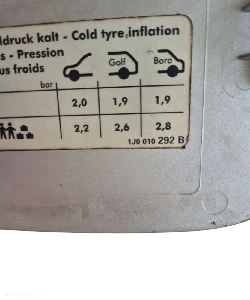 KLAPKA WLEWU PALIWA VW GOLF IV KOMBI | VW BORA SEDAN / KOMBI 1J0010292B 1J0809857E LA7W SREBRNA - 8