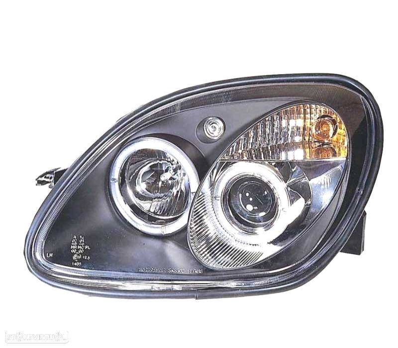 FARÓIS ANGEL EYES MERCEDES SLK R170 96-04 FUNDO PRETO - 2