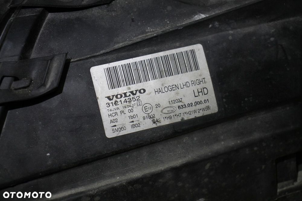 VOLVO V70 S80 XC70 PRZEDNIA PRAWA LAMPA PRAWY REFLEKTOR 31214352 - 6