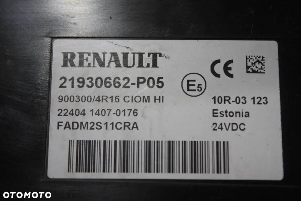 # RENAULT GAMA T RANGE EURO 6 KOMPUTER MODUŁ STEROWNIK CIOM 21930662 - P05 - 2