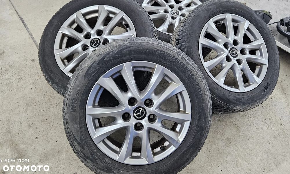 Koła alufelgi 16'' opony zimowe Mazda 3 III BM 6 GJ 2017r Nokian 205/60R16 92H 5x114,3 - 1