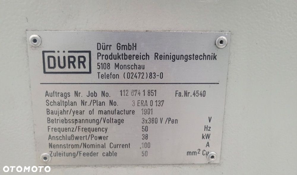 Części myjka Koszowa DURR ECOCLEAN taśmowy wodny system myjący - 3