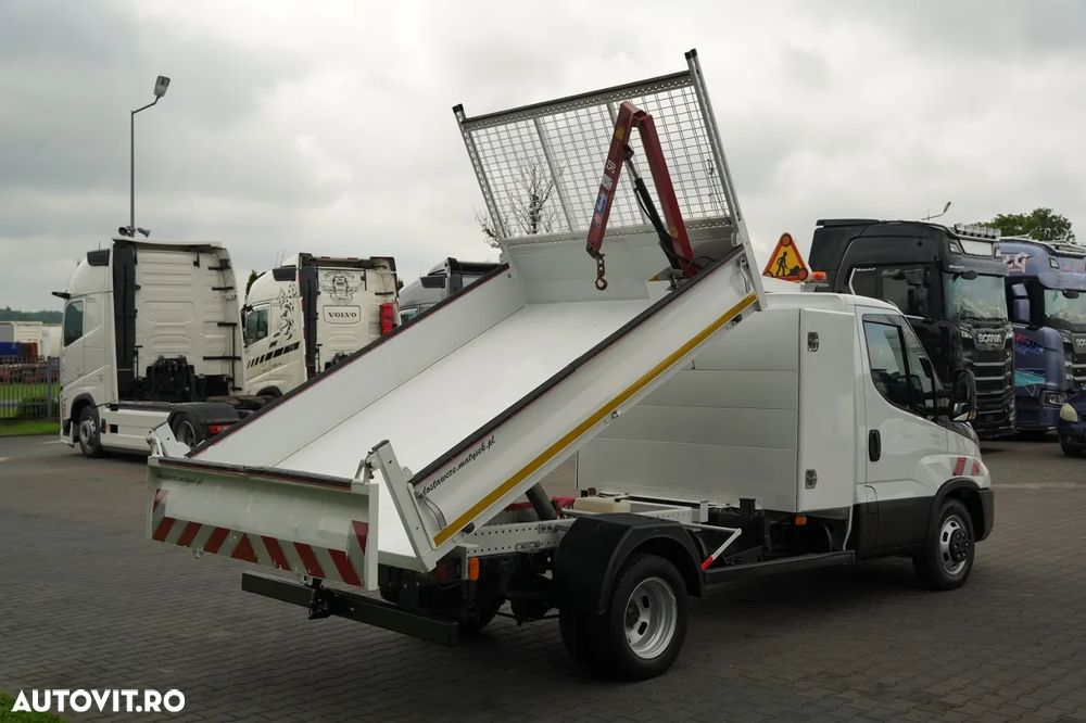 Iveco DAILY 35-140 / BASCULATOR DIN OȚEL + HDS HMF HYFA / CAPACITATE MAXIMĂ DE RIDICARE 430 KG / EXTENSIE MAXIMĂ 2 M / DUBLU / EURO 6 - 6